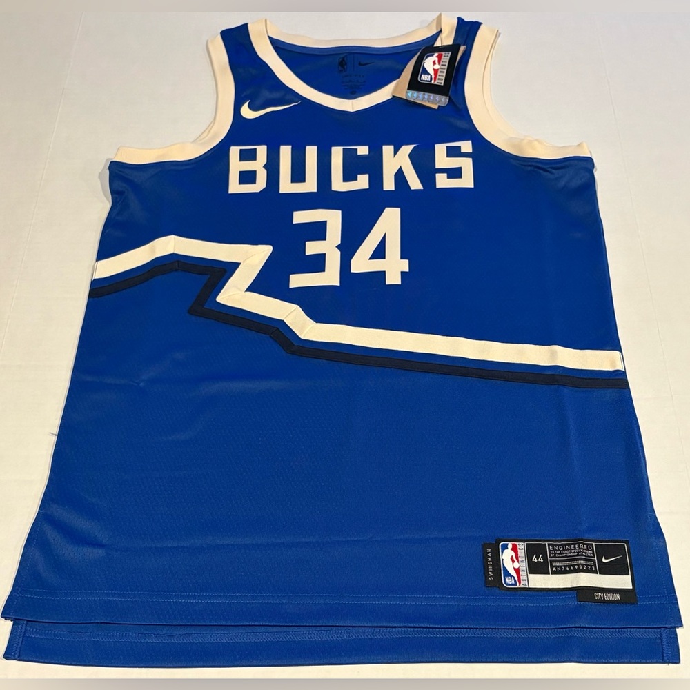 Nike Milwaukee Bucks Giannis Antetokounmpo City Edition Men's Sz Med FQ4349-481